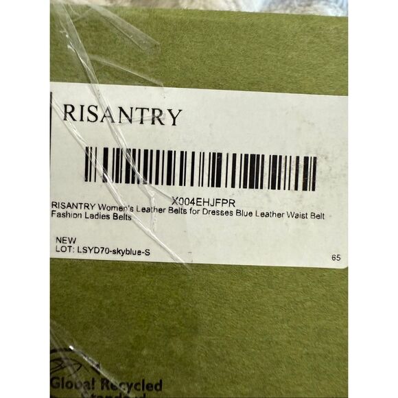 Women's Risantry Light Blue Faux Leather Dress Belt Small  NEW - Picture 7 of 7